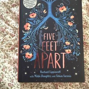 Five Feet Apart Book with Floral Cover
